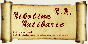 Nikolina Mutibarić vizit kartica